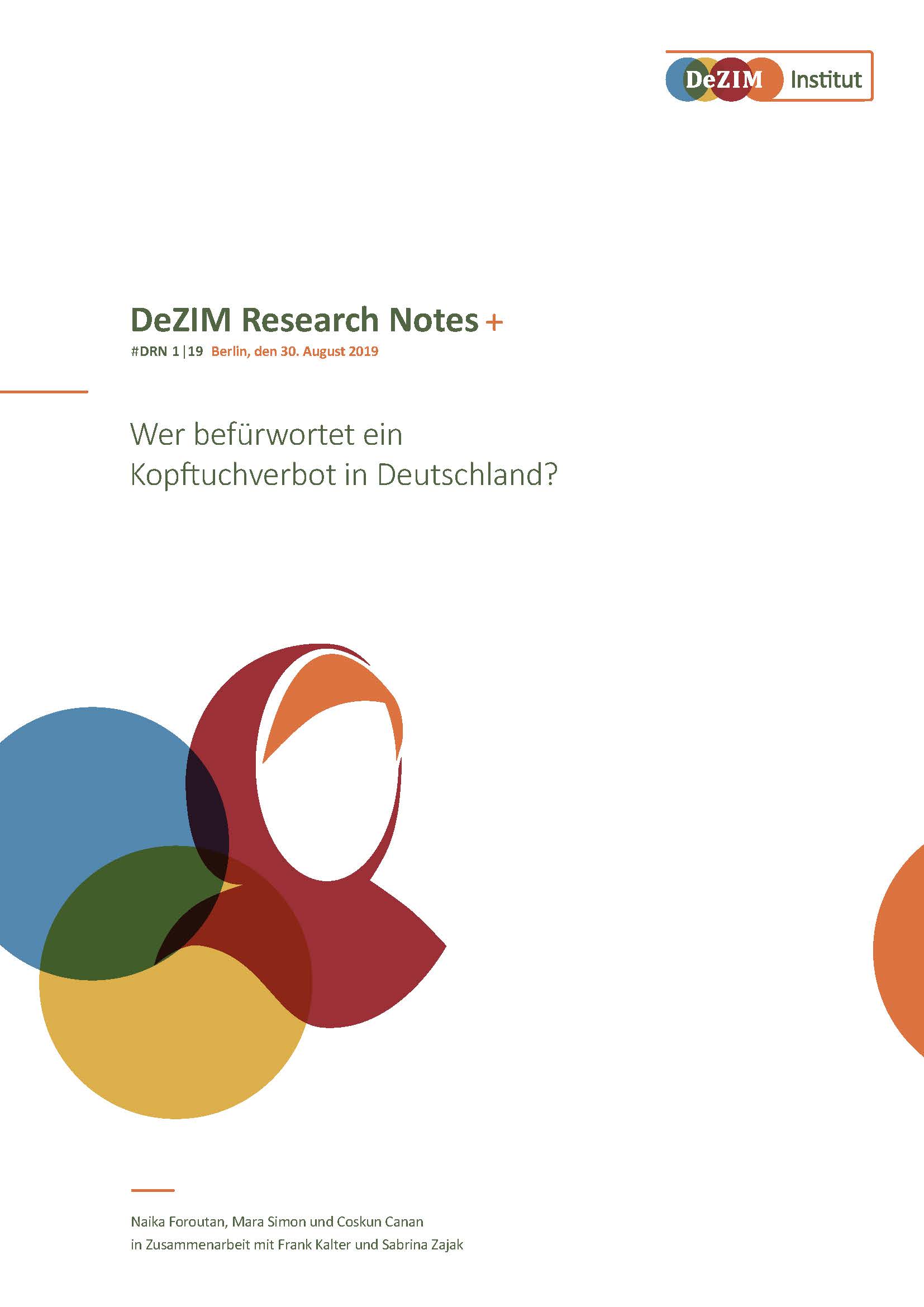 Wer befürwortet ein Kopftuchverbot in Deutschland? Abbildung Cover der Publikation