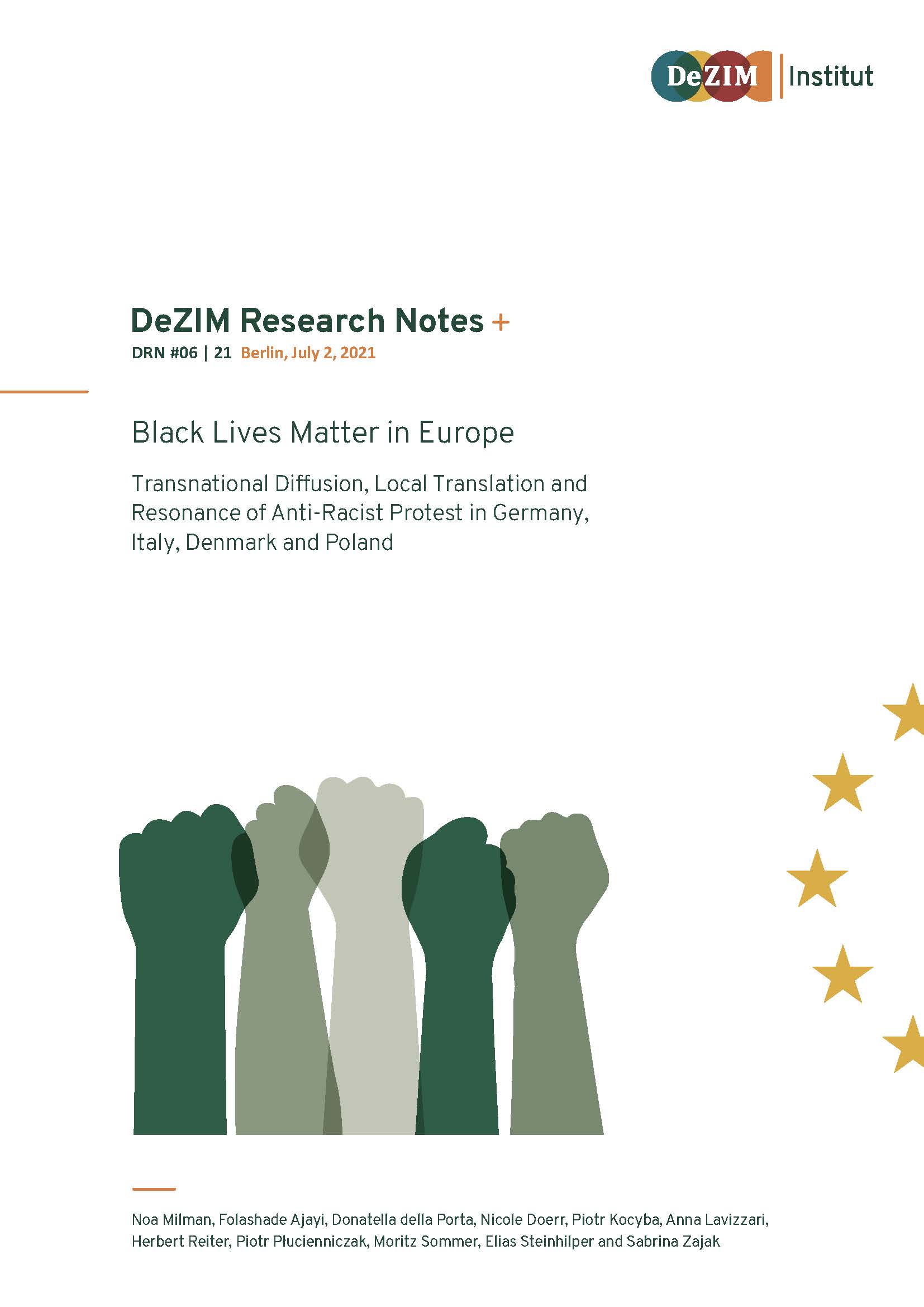 Black Lives Matter in Europe Abbildung Cover der Publikation