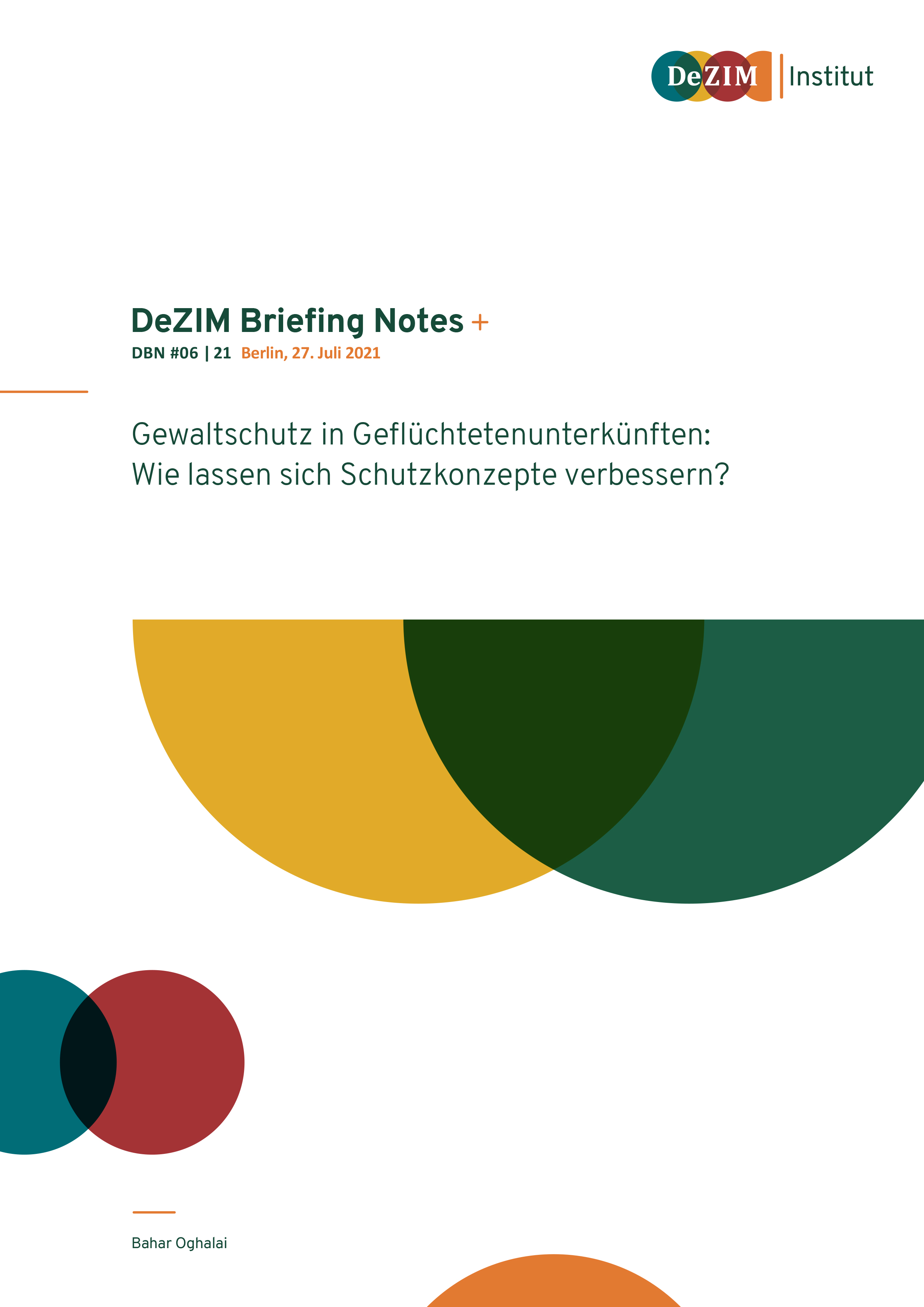 Gewaltschutz in Geflüchtetenunterkünften Abbildung Cover der Publikation