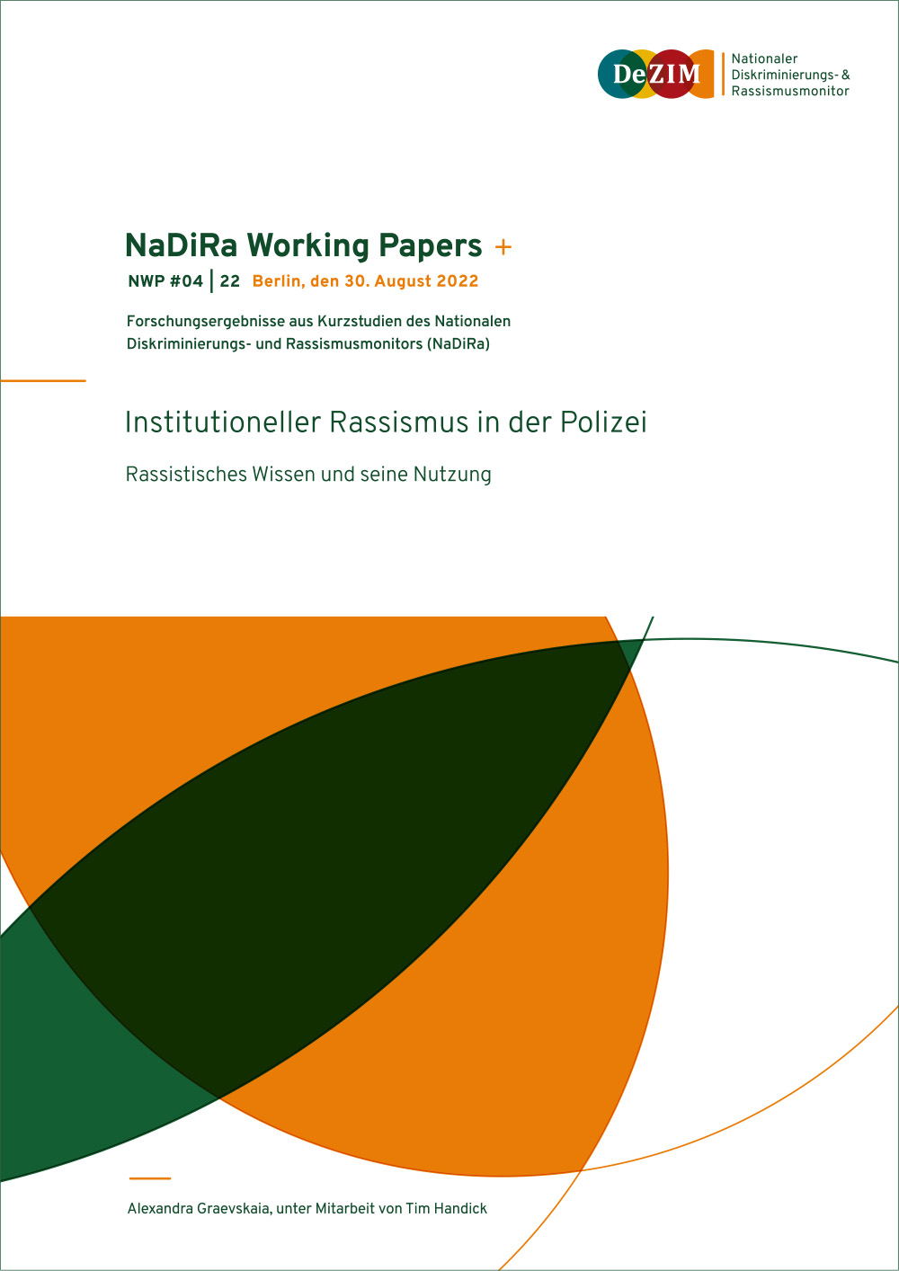 Institutioneller Rassismus in der Polizei Abbildung Cover der Publikation