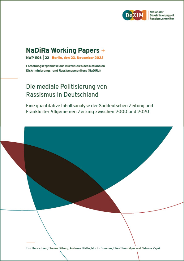 Die mediale Politisierung von Rassismus in Deutschland Abbildung Cover der Publikation