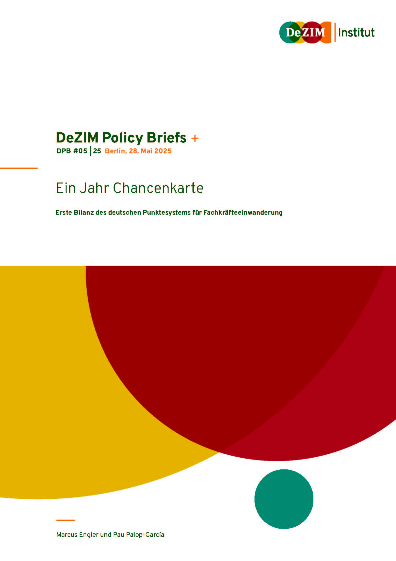 Ein Jahr Chancenkarte Abbildung Cover der Publikation